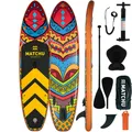 Matchu Sports Stand Up Paddle Board Deluxe Aufblasbar 320x81x15 cm - SUP Board Set mit dem Sitz - Surfbrett - Paddle Surf Board mit Zubehör