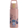 Sigg - Alu Trinkflasche Kinder - WMB ONE Stitch Disney - Kohlensäuregeeignet - Auslaufsicher - Federleicht - BPA-frei - Klimaneutral Zertifiziert - Sport & Schule - Pink- 0,6L