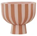 OYOY Dekoschale Toppu Schale, 15 x 13 cm, Caramel/Rose Blumentopf Vase Obstkorb Obstschale Gestreift