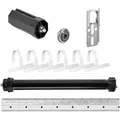 Nobily Achtkantwelle Rollladen-Set mit Maxi Rollladenmotor, Mechanik-Set, Komplett-Set, 6-St., 10Nm/ 25kg grau 150 cm