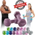 Miweba Sports Profi Neopren Hantel NKH100 | Hantelset - Kurzhanteln - Hexagon - Home Workout - Krafttraining - Anti Rutsch Oberfläche (Lila 2x 2,0... - Lila