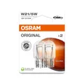 Osram ORIGINAL LINE, W21/5W, signal lamps with Glass wedge base, double blister (2 lamps)
