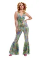 Disco Darling Jumpsuit für Frauen - Heißer Dress für heiße Disco-Abende Größe: M