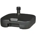 Outsunny Sonnenschirmständer Schirmständer Schirmhalter befüllbar mit Sand Wasser abgerundete Ecken HDPE-Kunststoff Schwarz 46 x 45 x 26 cm bis zu 30 kg Netto Gewicht 1,6Kg
