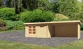 Karibu Gartenhaus, BxT: 804x333 cm, (Set), mit Anbaudach und Seiten- und Rückwand