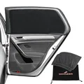 Walser Sonnenschutz Auto, 2 Stück Sonnenschutz Auto Baby, Sonnenschutz Auto hinten, Sonnenschutz Auto Kinder, Auto Sonnenschutz Baby, Sonnenblende Auto Set Universalgröße max. 100x53 cm schwarz