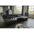KAWOLA Big Sofa TARA Wohnlandschaft Leder schwarz