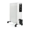 Tristar Ölgefüllter Heizkörper KA-5181 – 3 Heizeinstellungen Einstellbarer 2000 W max 11 Heizrippen, Weiß
