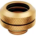 Corsair Hydro X Serie XF Hardline 14mm OD Fittings, Viererpack (G1/4 Zoll BSPP Anschlussgewinde, Solide Messing Beständigkeit, Doppel-O-Ring Design, Kompatibel Mit Zusätzlichen Hydro X Adaptern) Gold