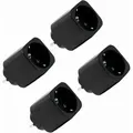 Shelly Plug M Gen3 schwarz 4-pack - kleiner smarter Stecker mit WLAN und Bluetooth-Konnektivität und Leistungsmessung
