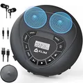 KLIM Speaker - CD Player mit Lautsprecher - NEU - Wiederaufladbarer Akku - Tragbarer CD-Spieler mit Kopfhörern - SD/TF-Karte - AUX - Idealer Auto-CD-Spieler - CD Player tragbar mit Lautsprecher