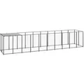 vidaXL Hundezwinger Schwarz 6,05 m2 Stahl
