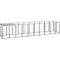 Hundezwinger Schwarz 6,05 M2 Stahl - Vidaxl