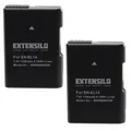 Extensilo Akku Ersatz für Nikon EN-EL14 für Digitalkamera / Kamera (1100 mAh, Kamera-Akku Akku Li-Ion 1100 mAh (7,4 V, 2 St), Leistungsfähige Austausch-Akkus für Digitalkamera, Spiegelreflexkamera