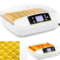 incubato IN-32DDI Brutapparat für 42 Eier Inkubator integrierte Schierlampe vollautomatisch LCD Anzeige Brutautomat Brutkasten Brüter