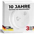 Dedura Rauchmelder Set (3 Stück), DIN EN 14604, Rauchwarnmelder inkl. Batterie