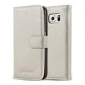 Cadorabo Hülle kompatibel mit Samsung Galaxy S6 aus Premium Kunst Leder Flip Klappbare Stoßfeste Magnetische [Standfunktion] [Kartenfächern] Cover Hülle für Galaxy S6 Tasche in Braun