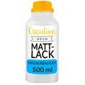 Creative Deco Acryl Mattlack Firnis | 500 ml Flasche Klarlack | Oberflächenfinish auf Wasserbasis | Permanenter farbloser Lack | Verwendung im Innen- und Außenbereich | Bastelprojekte und Gemälde