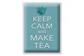 Blechschild Spruch 30x40 cm Keep Calm and make tea Metall Deko Schild
