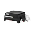 Weber Slate GP Tragbare Premium Gasgrillplatte/Gleichmäßige Hitze bis zum Rand, Bis zu 260 °C, Porzellanemaillierte Antihaft-Grillfläche (43 x 41 cm), Höhenverstellbare Füße, Schwarz