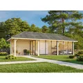 PALMAKO Pavillon "Bianca Set 217 Slide", BxHxT: 876 x 319 x 300 cm, naturbelassen - braun