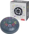 TAMBÚ Stahl Zungentrommel, 8 Zoll, 11 Noten, Handpan, Metall-Perkussion Anthrazi