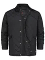 Indicode Herren INDram Steppjacke mit Cordkragen und Rautensteppung | Daunenjacke für Männer Black, M