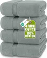 Utopia Towels - 4er-Pack Badetücher Set Premium 100% ringgesponnene Baumwolle 69 x 137 cm Handtücher, sehr saugfähig, weiches Gefühl Duschtücher (Kühles Grau)