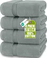 4erPack Badetücher Set Premium 100% ringgesponnene Baumwolle 69 x 137 cm Han...