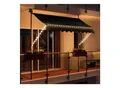 Swing&Harmonie LED - Markise mit Kurbel Klemmmarkise Balkonmarkise mit Beleuchtung und Solarmodul Fallarm Markise Sonnenschutz Terrasse Balkon - versch. Ausführungen