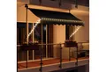 Swing&Harmonie Klemmmarkise LED - Balkonmarkise mit Kurbel Sonnenschutz Markise Terrasse Balkon 200/250/300/350 cm