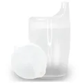 Dr. Junghans Einnehmbecher, Schnabeltasse Senioren, auslaufsicher 29074 , 1 Becher ohne Griff + 1 Deckel (4mm), milchig