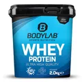 Bodylab24 Whey Protein Pulver, Chunky Weiße Schokolade Haselnuss-Waffel, 2kg