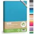 leevitex® Spannbettlaken Jersey aus 100% Baumwolle, für Kinder- & Standardmatratzen, Jersey, Gummizug: rundum, (1 Stück), 100% Baumwolle, anschmiegsam & dehnbar, diverse Größen und Farben 90 - 100 cm x 200 cm