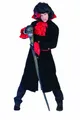 Funny Fashion 604166 - Vampir Jacket Gothic, mit Jabot, Größe 56-58