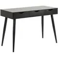 Mid.you Schreibtisch, Schwarz, Esche, Holzwerkstoff, 3 Schublade(n) Schubladen, rechteckig, Rundrohr, 50x77.1x110 cm, Reach, Stauraum, in verschiedenen Holz-Dekoren erhältlich, Arbeitszimmer, Schreibtische, Bürotische