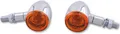 HIGHSIDER Smart Bullet Glühbirne Blinkerkörper Chrom / Linse Orange (Paar), Vorne & Hinten