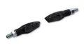 HIGHSIDER Smart Nova LED Blinker Gehäuse Schwarz / Linse Rauchgrau (Paar), Vorn