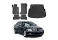 OMAC Auto-Fußmatten Kofferraumwanne Set für Mercedes C Klasse W204 2007-2015 Gummi 5x (5 St), für Mercedes C Klasse W204 2007-2015 Mercedes C Klasse W204 2007-2015, Einfache Installation,Antirutsch,Leicht zu reinigen