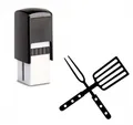 Bonuskartenstempel Stempel mit Motiv BBQ Grillbesteck für Treuekarten Kunden