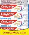 Colgate Zahnpasta Total Plus Gesundes Weiß Schutz für Zähne Mundhygiene 12x75ml