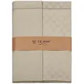Ross 2er Pack Zwirn Halbleinen Geschirrtücher Karofond 50x70 cm | cappuccino - beige