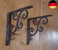 LB H&F 2 Stück Regalträger Set Gusseisen Massive schwere Qualität - Antik Stil R