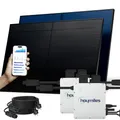 SUNNIVA® 1000W Balkonkraftwerk BIFAZIAL FULLBLACK komplett Steckdose HOYMILES 2x 400 Watt Wechselrichter, PV Solaranlage Komplettset, 2x 500W N-Type Glas Bifacial Solarmodule, 2x 5m Kabel