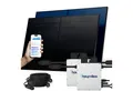 SUNNIVA Balkonkraftwerk 1000W BIFAZIAL FULLBLACK komplett Steckdose, (HOYMILES 2x 400 Watt Wechselrichter, PV Solaranlage Komplettset, 2x 500W N-Type Glas-Glas Bifacial Solarmodule, 2x 5m Kabel)