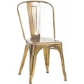 CLP Besucherstuhl, Gold, Metall, 44x89x48 cm, Esszimmer, Stühle, Esszimmerstühle, Vierfußstühle