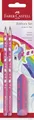 Faber-Castell 111516 - Schreibset Einhorn mit Bleistifte HB und Radiergummi, Schulset für Kinder