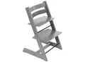 Stokke Hochstuhl Tripp Trapp, Grau, Holz, Buche, massiv, Hartholz, 46x79x49 cm, Fußstütze verstellbar, Sitzfläche speichel- und schweißechte Lackierung, höhenverstellbar, Babymöbel, Hochstühle & Zubehör, Hochstühle