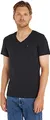 Tommy Jeans Herren Tjm Original Jersey V Neck Tee Dm0dm04410 Kurzarm Strickoberteile, Schwarz (Tommy Black), M EU