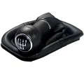 Schaltsack & Schaltknauf für VW Golf 4 IV & für Bora - 23mm - Bj. 1997 - 2006 - 5 Gang Knauf mit Rahmen - Schwarz - Chrom - Schaltmanschette Schalthebel Manschette für Schaltgetriebe Schaltung A252